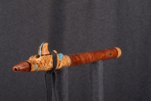 Yellow Cedar Burl Native American Flute, Minor, Mid A-4, #T6G (1)